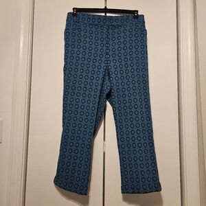 Lane Bryant Blue Patterned Pants-  Size 24  NWOT